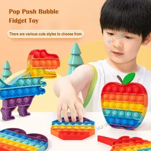 Arc-en-ciel <span class=keywords><strong>Pop</strong></span> Push Bubblle Fidget Anti Stress Relief Jouets pour enfants adultes Besoins spéciaux Jouets sensoriels Jouets interactifs pour enfants - Product Image 2