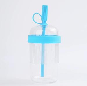 Minimalist Plastic Water <b>Bottle</b> With Straw Screw-On Cap Bpa Free Travel Drinkware With Gift <b>Box</b> Kraft Paper Packaging - Product Image 2