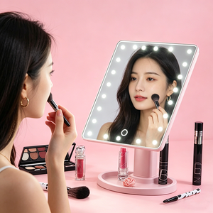 Wholesale LED <strong>Mirror</strong> 16 LED Lights Smart Touch Switch <strong>Storage</strong> Tray for Accessories Custom Your Own logo Makeup - Product Image 1