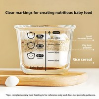 Récipient de Conservation des Aliments pour Bébé en Verre Borosilicate avec Couvercle en Silicone, Compatible Micro-ondes, Scellé pour une Conservation Optimale de la Fraîcheur, Idéal pour la Cuisson à la Vapeur