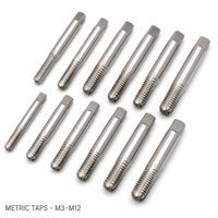 Kit de 26 pièces de tarauds et filières métriques M3-M12 en acier pour roulements, avec porte-filières, clé à taraud et coupe-filet manuel pour le métal
