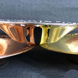 13 pouces or rose double placage squelette gravure fine motif polyvalent fruits <span class=keywords><strong>plat</strong></span> bol plateau décoratif chargeur assiette - Product Image 3