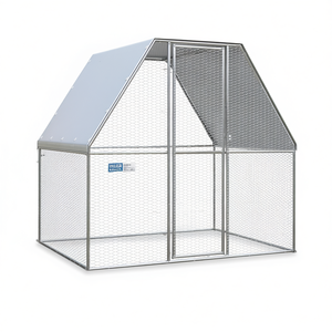 Jaula para Pollos de Acero Galvanizado, 6.6'x6.6'x6.6', Resistente para Exteriores, Estilo Simple, Suministros para Animales Pequeños - Product Image 1
