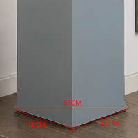 Armoire d'angle en bois massif vintage moderne, design américain de style campagnard, triangle peint, étagère murale pour salon, rangement, bibliothèque