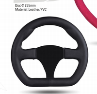 Setir Balap Universal 3 Spoke Versi Modifikasi Kulit PVC PU Diameter 320mm 350mm Cocok untuk Audi Volkswagen Porsche