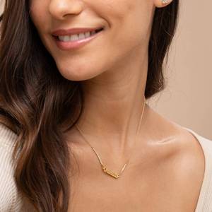 Milskye Thời Trang Độc Đáo Xuất hiện Trang Sức 925 Bạc 18K Vàng Tennis Tên Vòng Cổ - Product Image 4