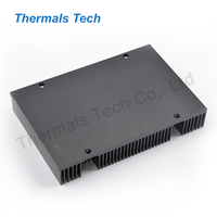 Dissipateur thermique en aluminium à ailettes haute densité CNC avec anodisé noir pour carte PCB de communication