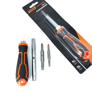 Jeu de tournevis interchangeable 6-en-1 à changement rapide, tige personnalisable avec logo OEM, double embout réversible pour réparations domestiques et bricolage - Product Image 1