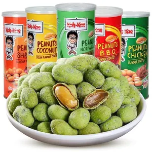 Hoo-kae renyah kacang ayam udang Wasabi campur Flavored dilapisi kacang makanan ringan paling populer asin tekstur keras goreng