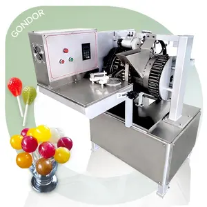 Piruleta de confitería completamente automática, molde de caramelo pequeño duro, línea de producción de máquina con rellenos