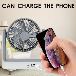 Wholesale Solar+AC Powered <b>16</b>-<b>Inch</b> Outdoor Household LED <b>Desk</b> <b>Fan</b> with Rechargeable 15W Battery - Product Image 3