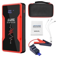 Nouvelle Batterie de Démarrage d'Urgence pour Voiture Grande Capacité 12V 12000mAh, Portable, pour Usage Extérieur, Noir et Rouge