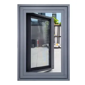 Superhouse Custom Ultra Narrow Frame Hurricane Proof Impact Aluminium Windows Aluminum Casement Window Stainless Steel Modern