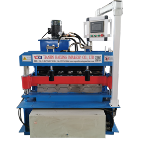 Fliesen Maschinen hersteller Rolle Ehemalige gerippte Aluminium dach Crimpen Fliesen für Farbe Stahl Metall bogen Dach platte Kurven maschine - Product Image 2