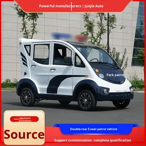 Voiture de patrouille électrique à double rangée personnalisée par le fabricant, entièrement fermée, véhicule à énergie nouvelle pour les visites touristiques et les inspections en zone panoramique - Product Image 2