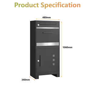 Buzón de Paquetería Exterior Seguro e Impermeable WELDON con Pegatinas de Dirección Personalizadas, Buzón Independiente para Uso en Oficina - Product Image 2