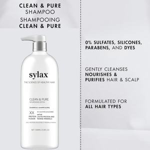 プロテイン配合の浄化シャンプーは、ダメージヘアを修復し、栄養を与え、優しく洗浄します。シリコン、染料、パラベンは含まれていません。 - Product Image 2
