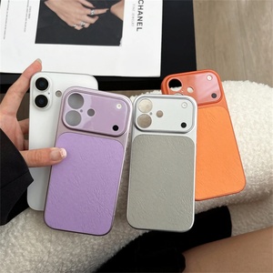 Nueva Funda Mate Antigolpes con Ventana Grande para iPhone 17 16 15 14 13 Pro Max, Funda de Cuero con Anillo Magnético para iPhone 17 Pro Max - Product Image 3