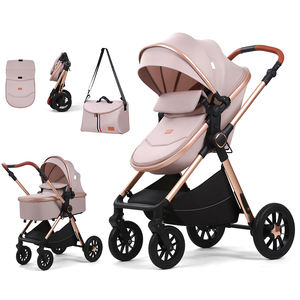 ヨーロッパスタイル3in1折りたたみ式ベビーカー、ベビーキャリッジ、ベビーカー、乳母車、3in1チャイルドシート付き - Product Image 6