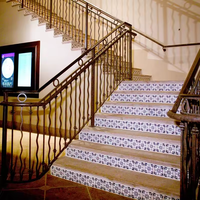 Panneaux de rampe d'escalier en fer forgé pour extérieur, rampe d'escalier de villa, main courante en fer pour escalier