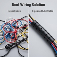 Organizador de Cables en Espiral de PE, Protector de Cables de Plástico Flexible, Gestión de Cables