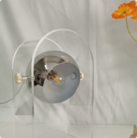 Lampe de bureau transparente minimaliste Table acrylique blanche créative moderne Lmp pour décoration ambiante