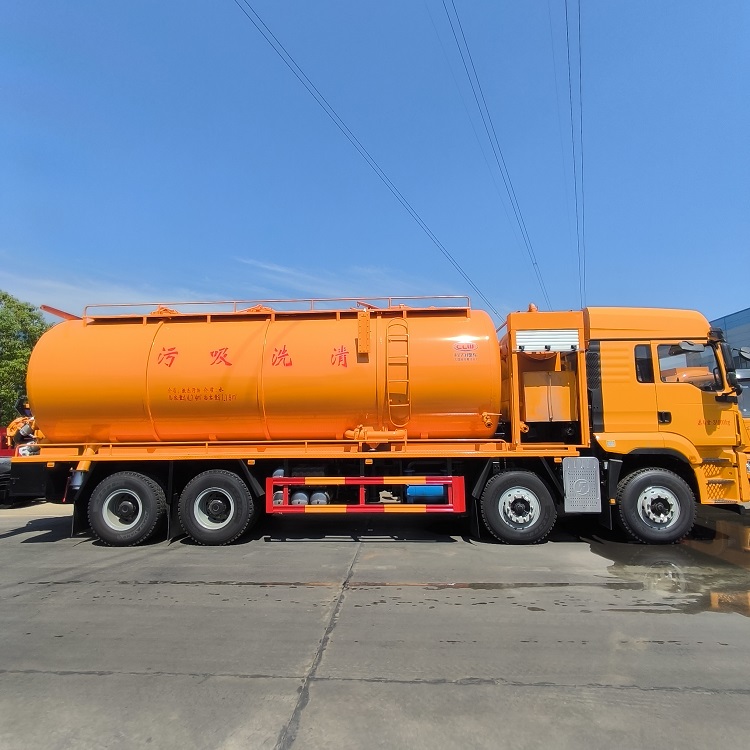 SHACMAN 8x4, пылесос для очистки сточных вод