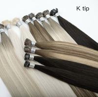 Extensions de cheveux vierges Lesttyhair en kératine 12A, double épaisseur, cheveux humains teints, pointes plates pré-collées en V