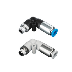 Válvula de Compuerta SPL Tipo L, Conector Neumático Rápido de 1/4 pulg. FNPT x FNPT, Cuerpo de Plástico y Cobre, Válvula de Cierre para Temperatura Normal - Product Image 3