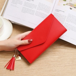 K18 Lungo Raccoglitore Borse Femminili delle Donne Della Nappa Della Borsa Della Moneta Portafogli del Titolare Della Carta Sacchetto Dei Soldi Femminile di Cuoio Dell'unità di elaborazione Della Frizione Dell'unità di elaborazione <span class=keywords><strong>portafoglio</strong></span> in <span class=keywords><strong>pelle</strong></span> - Product Image 2