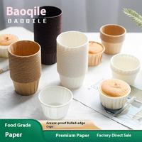 Vasos de Papel Biodegradables de Pared Simple para Pasteles, Contenedor Desechable Personalizado con Logotipo para Alimentos, para Cafeterías, Fiestas de Cumpleaños - Personalizado