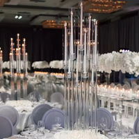 Fabricant de souvenirs de mariage, porte-bougies en cristal conique, porte-bougies en acrylique, centres de table de mariage, décorations de table