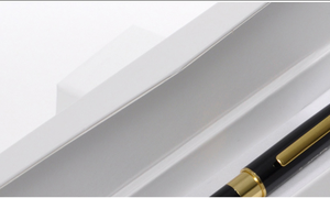 Logo stampato personalizzato chiusura magnetica in cartone rigido bianco Flip Pen penna a sfera firmatario confezione regalo per penna - Product Image 6