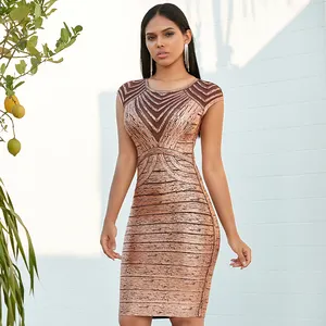 2020 Women Bandage Dress Sexy Club Bodycon Lady Dresses