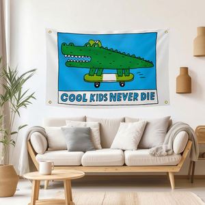 100% poliéster 3x5ft promoción publicidad bandera personalizada Cool Kids Never Die Flags Banners - Product Image 3