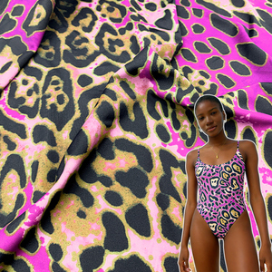 82 Nylon 18 <span class=keywords><strong>Spandex</strong></span> 4 Way Stretch <span class=keywords><strong>Spandex</strong></span> Custom Dierontwerpen Badmode Met Luipaardprint Groothandel - Product Image 1
