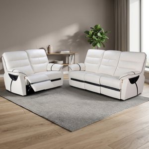 Sofá Reclinable BIS 117, Diseño Modular de Lujo Moderno para Sala de Estar, Dormitorio o Comedor, Tapizado en Cuero Genuino, 3+2+1, Malasia - Product Image 3