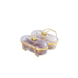 Nordic Style Dried Fruit <b>Plate</b> Plastic Divided Snack Tray With Lid Rectangle 2-3 Compartments For Home Commercial Use - Product Image 5