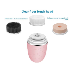 Équipement de beauté multifonctionnel, nettoyeur de pinceaux de maquillage E001, brosse nettoyante électrique pour le visage, technologie à ultrasons, étanche - Product Image 4