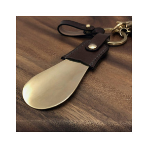 Wholesale custom leather shoehorns, creative retro shoe pullers, portable shoe <b>drawer</b> keychains - Product Image 5