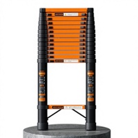 Échelle télescopique en acier au carbone épaissi, capacité de charge de 150 kg, hauteur extensible de 2 m, utilisation extérieure, domestique et industrielle, multifonctionnelle