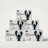 Boîte en carton ondulé de luxe personnalisée avec impression graphique, pour homard bleu, qualité alimentaire, chaîne du froid, fruits de mer congelés