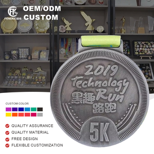 Fabricantes Diseño Personalizado Deportes Premio Metal 5K 10K Fun Run Running Race <span class=keywords><strong>Finisher</strong></span> <span class=keywords><strong>Marathon</strong></span> <span class=keywords><strong>Medal</strong></span> - Product Image 1