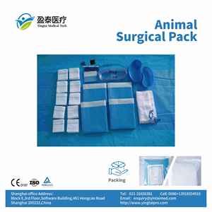 Veteriner cerrahi paketleri hayvan cerrahi paketi, Pet tek kullanımlık steril hayvan örtü setleri - Product Image 2