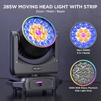 Projecteurs à tête mobile LED UKING 19X15W RGBW avec zoom pour DJ, discothèque, banquet, fête, scène