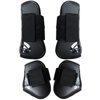Ensemble de vente d'usine de bottes de tendon de cheval Fetlock et gardes avant ouvertes pour la couverture de jambe de Protection de cheval de saut