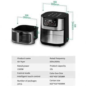 Freidora de Aire con Logotipo Personalizado, para Cocina Casera, Fácil de Usar, Antiadherente, 8L 15L, Freidora de Aire Eléctrica Inteligente con Pantalla Táctil Digital - Product Image 6