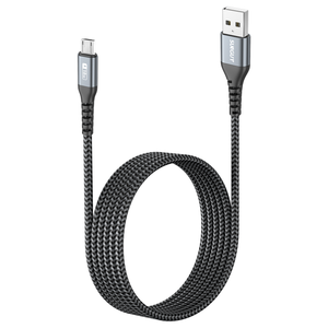 SUNGUY Cable de datos y alimentación USB A a Micro-B de nailon trenzado de 18W, cable de carga rápida para teléfono, portátil y batería externa - Product Image 1