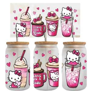 Fábrica profesional Envoltura de taza personalizada Diseños Etiqueta adhesiva UV DTF Envoltura de taza Transferencia de transferencia - Product Image 1