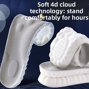 Accessoires pour semelles intérieures : Semelles orthopédiques super douces en latex pour chaussures de sport, course et basketball, avec soutien de la voûte plantaire - Product Image 4